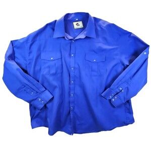 Coevals Club Western Wear Shirt Mens 4XL Button Up Pearl Snap Long Sleeve